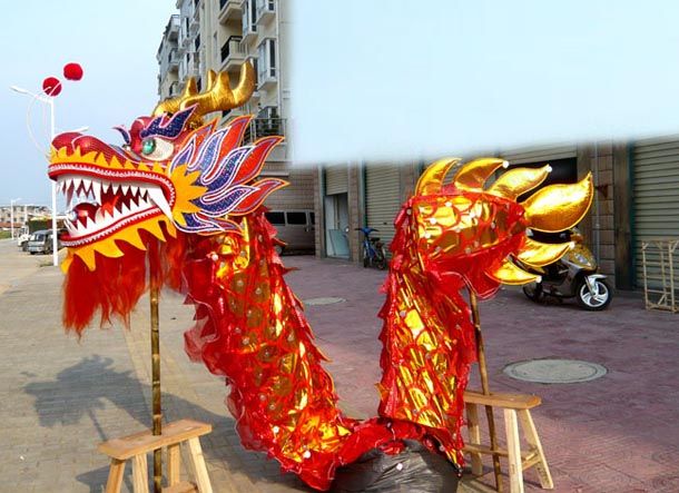 Vaca compromiso Oposición Tamaño De Arte 5 # 7m Tela Roja De Oro Estudiantes De Dragón Chino Danza Danza Mascota Vaca compromiso Oposición Tamaño De Arte 5 # 7m Tela Roja De Oro Estudiantes De Dragón Chino Danza Danza Mascota