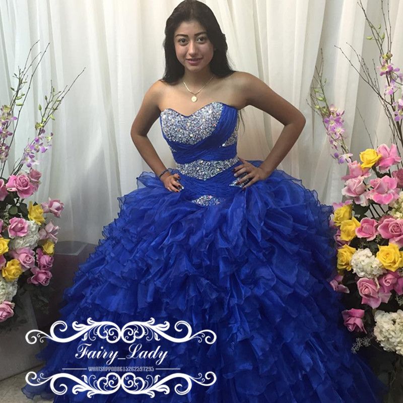 royal blue and silver sweet 16 dresses