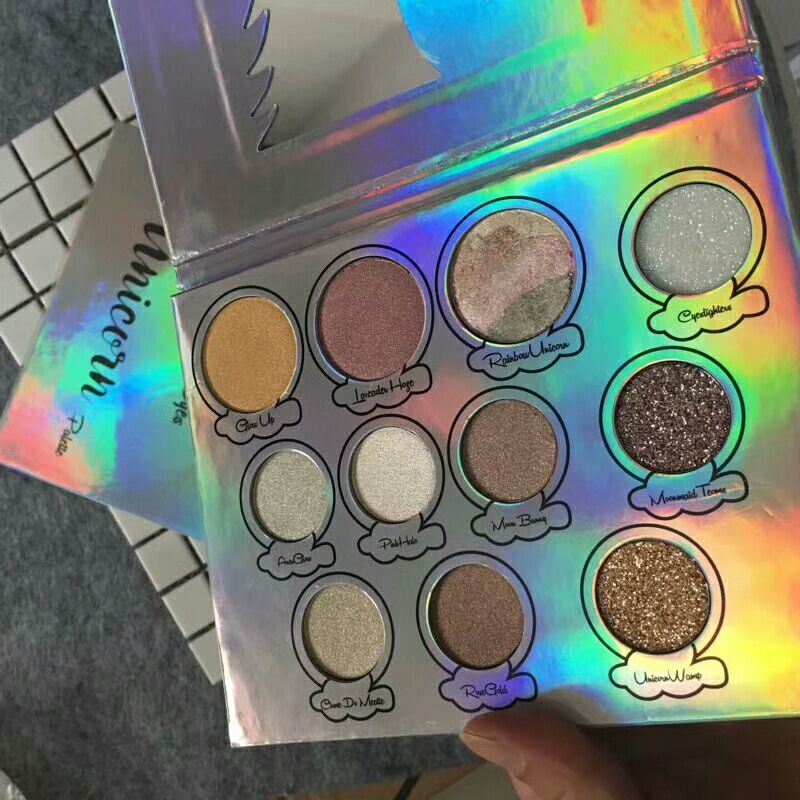 New Arrival Glitter Pressed Powder Eyeshadow Palette Unicorn