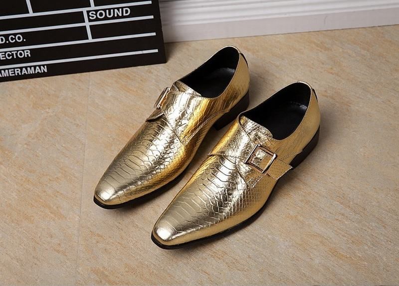 Acquistare Scarpe Eleganti Da Uomo In Pelle Di Serpente Di Alta Moda Scarpe  Da Uomo Gentiluomo Calzature Con Fibbia Da Festa Scarpe Da Ballo Maschili  Maschi Oro / Argento Economico | Consegna