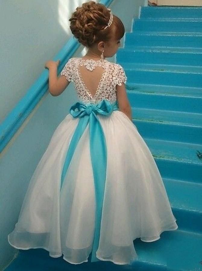 heart shaped back flower girl dress