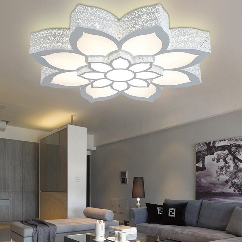 2019 New Pattern Double Layer Large Lotus Type Ceiling Lamp Bedroom Bedside Ceiling Light Fixtures Home Lighting Fitting From Alice Wu10 138 2