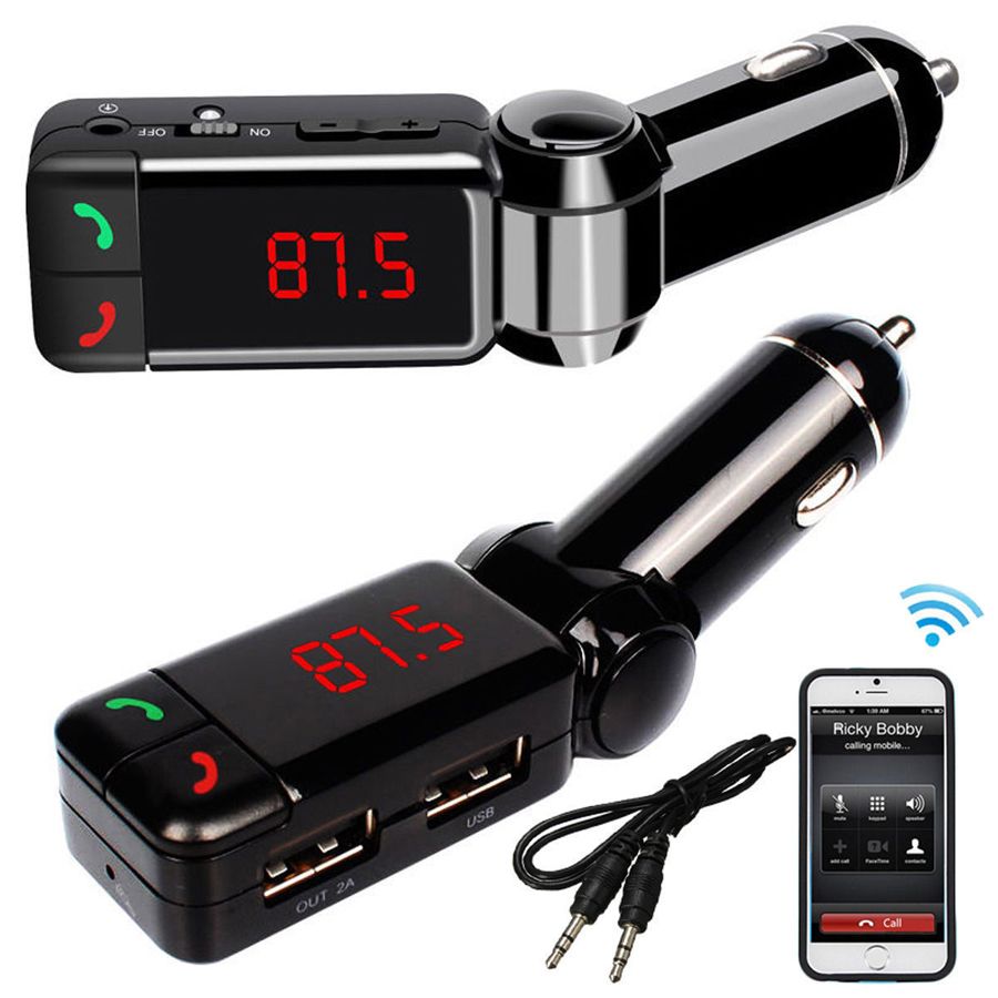 Fm Transmitter Radio Car Kit Mp3 Music Player Wireless Bluetooth
