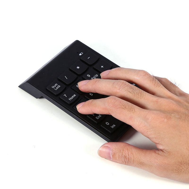 Portable Wireless Number Pad 18 Keys Digital Keyboard 10 Meters with Auto Sleep for Laptop Notebook PC Bluetooth Numeric Keypad 