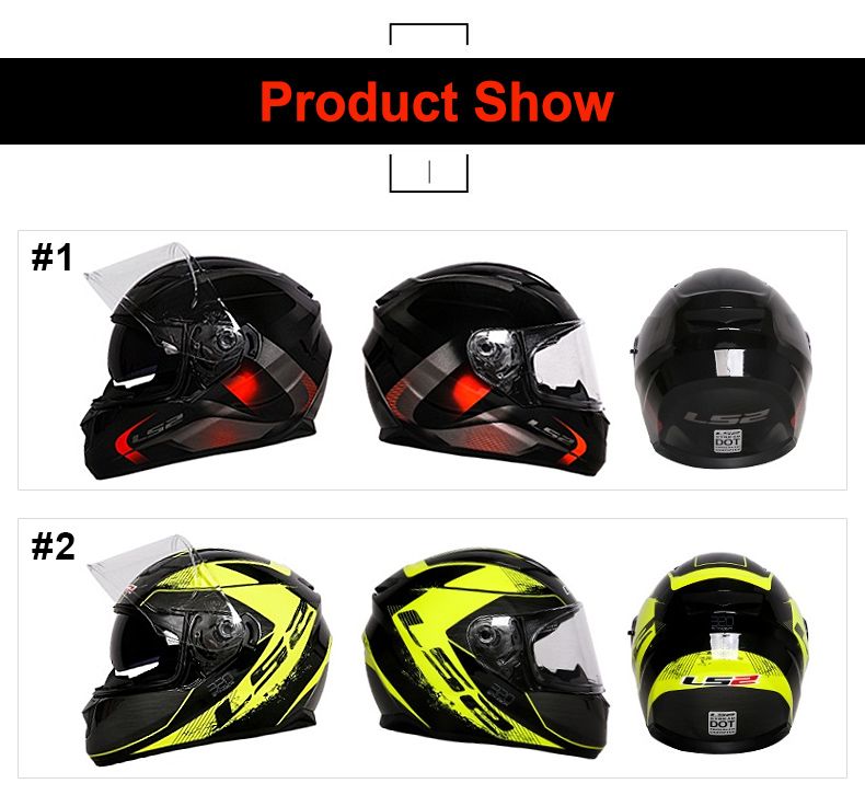 LS2 Ff328 Full Face Motorcycle Helmet Man Women Racing Moto Helmets With Dual Lens DOT Approved