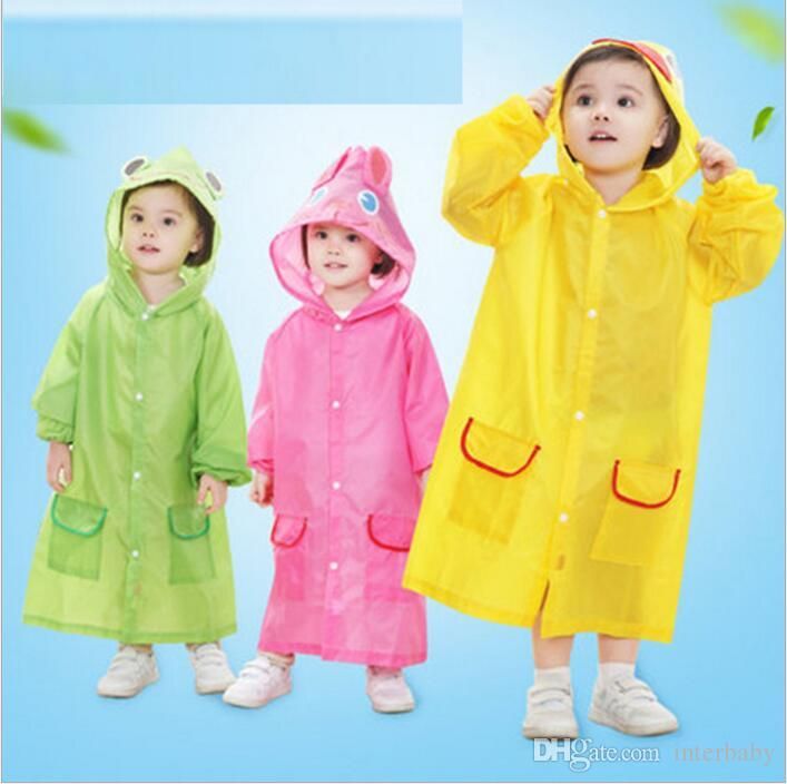 Waterproof Rainwear Hood Jacket Outdoor Cycling Rain Cape Children Kids Rain Poncho Baby Traveling Raincoat Cape