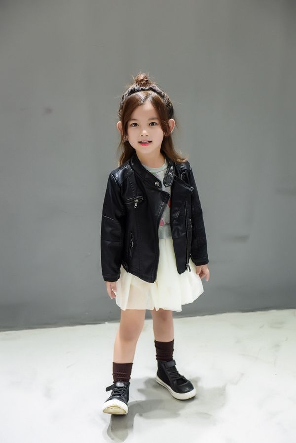 jaqueta de couro para criança