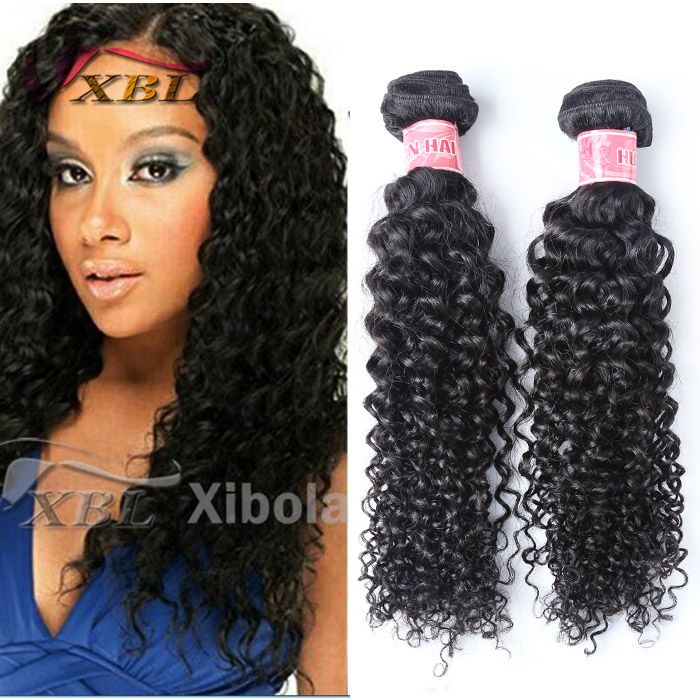 Xblhair Curly Human Hair Extension Virgin Kinky Curly Weave