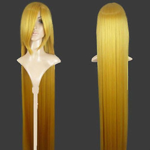 150 Cm Long Straight Wig Black Purple Long Curly Women Heat ...