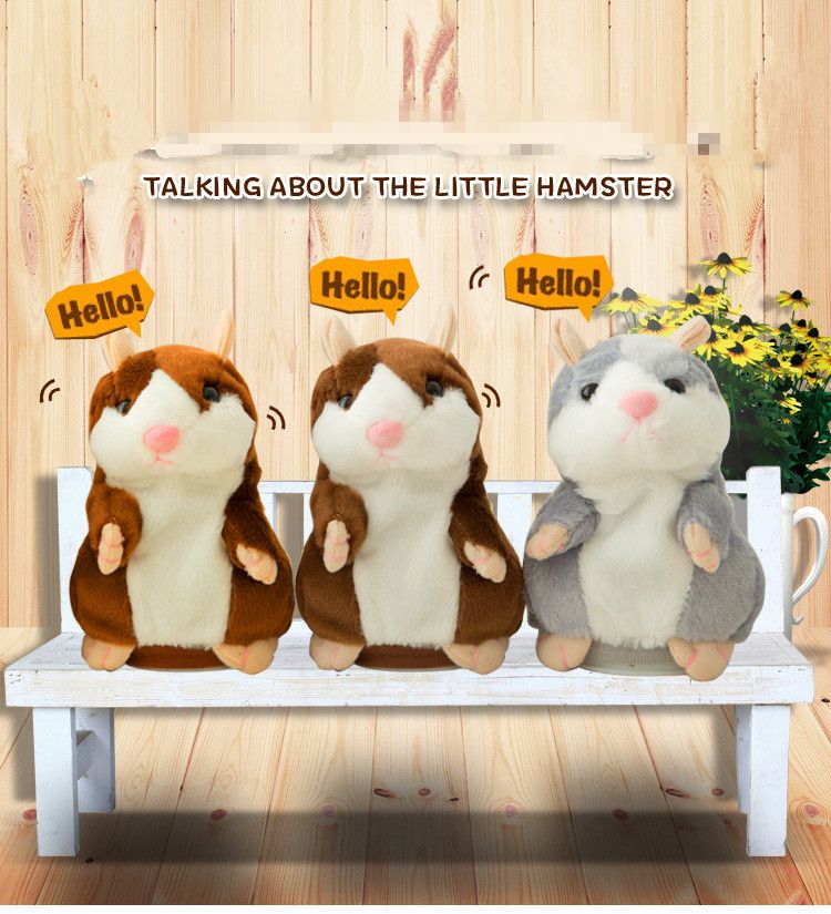 Carino 15 centimetri Anime Talking Hamster Peluche Cartoon Doll Toys Kawaii Speak Talking Sound Record criceto Carino 15 centimetri Anime Talking Hamster Peluche Cartoon Doll Toys Kawaii Speak Talking Sound Record criceto