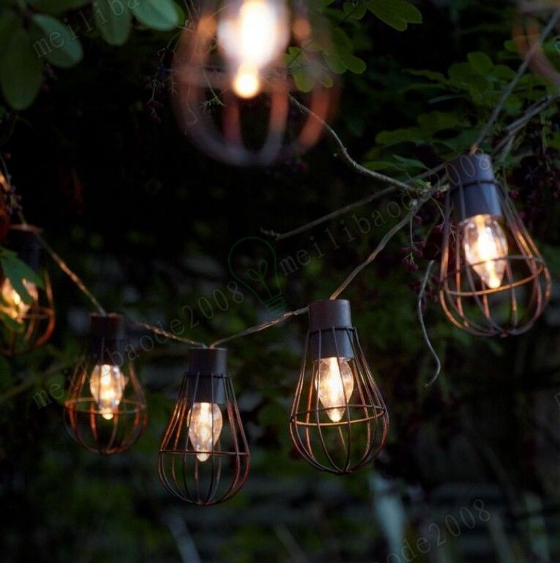 2018 New 10led Solar Garden Light Led Bulb Vintage Cage 2018 New 10led Solar Garden Light Led