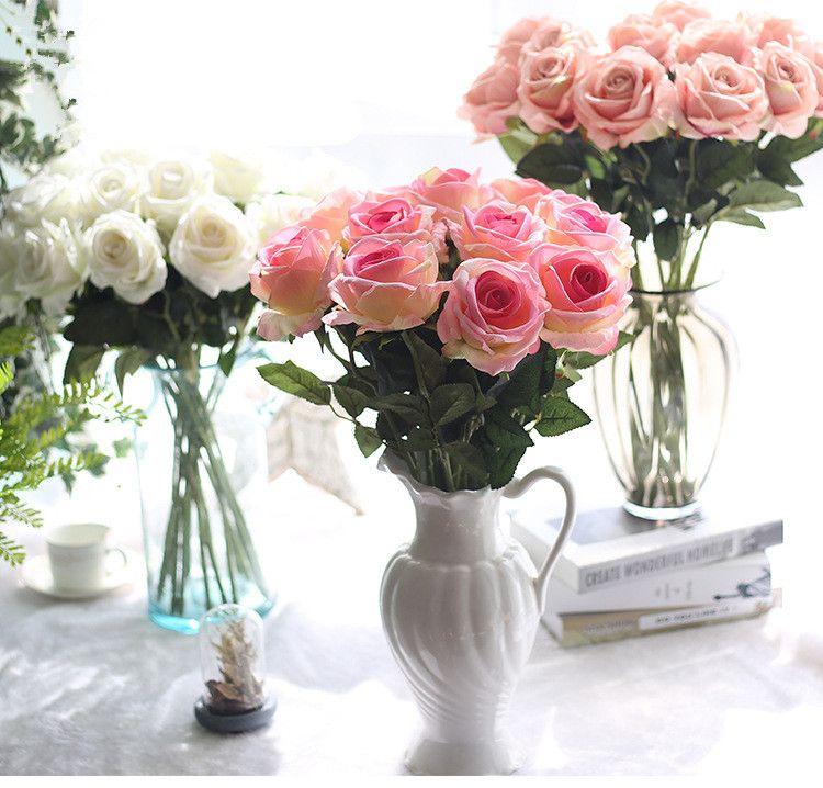 Wedding Bouquet Silk Flowers Fake Rose Leaf Artificial Home Decoration Wedding Engagement Prom Party Decor Bridal Bouquet Flower From Sshoes 1 52 Dhgate Com