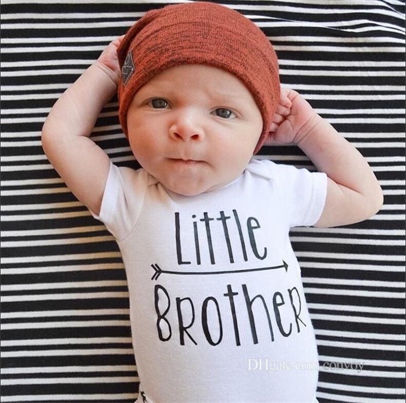 Baby Boys Brothers Matching Outfits Big Brother Letters Print T Shirt+