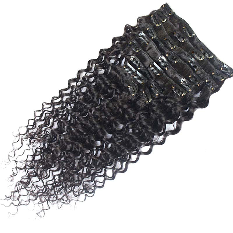 Afro Kinky Clip In Extensions 100g 4b 4c Virgin Thick Clip In Hair