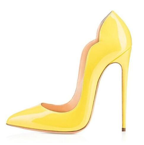 yellow bottom heels