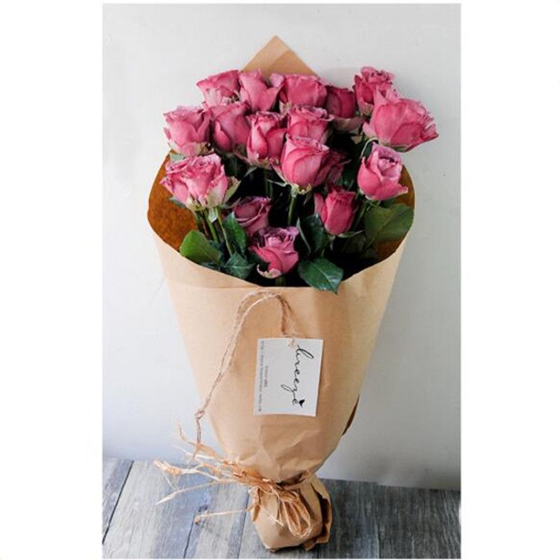 Acheter Une Seule Couleur Craft Papier Fleurs Emballage Fleurs Coréennes Emballage Papier Emballage Fleuriste Emballage Papier Bouquet De Fleurs De