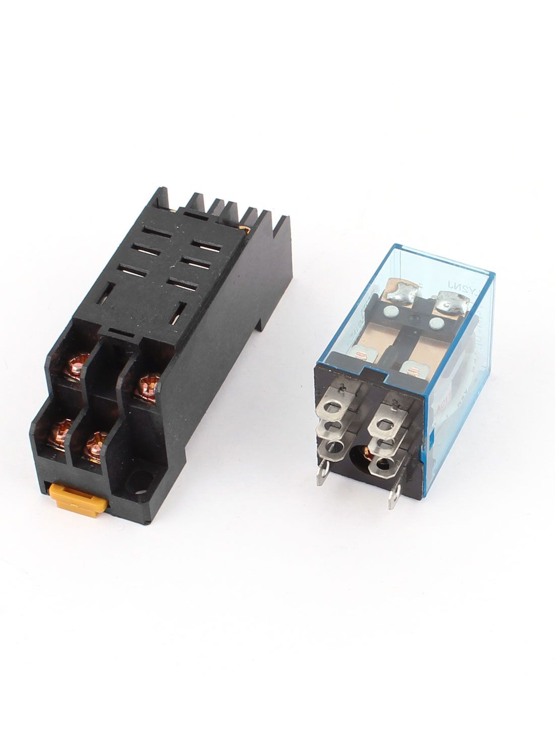 12V DC Coil Power Relay DPDT LY2NJ HH62P-L JQX-13F NEW With PTF08A Socket Base