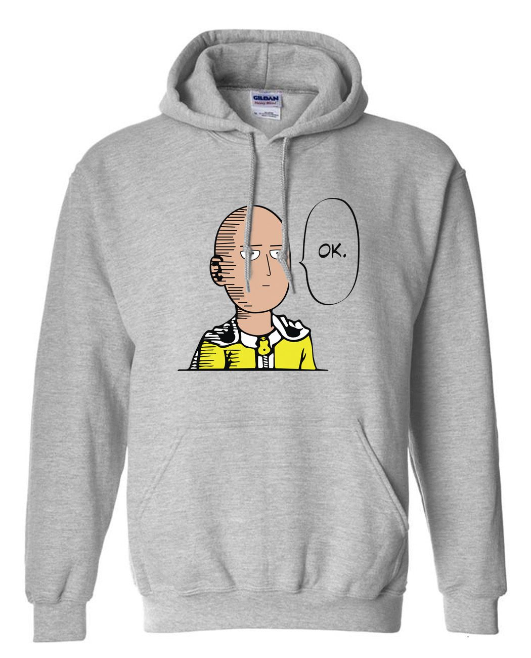 One Punch Man Hero Saitama Oppai Cosplay Costume Hooded Jacket Sweater Hoodie