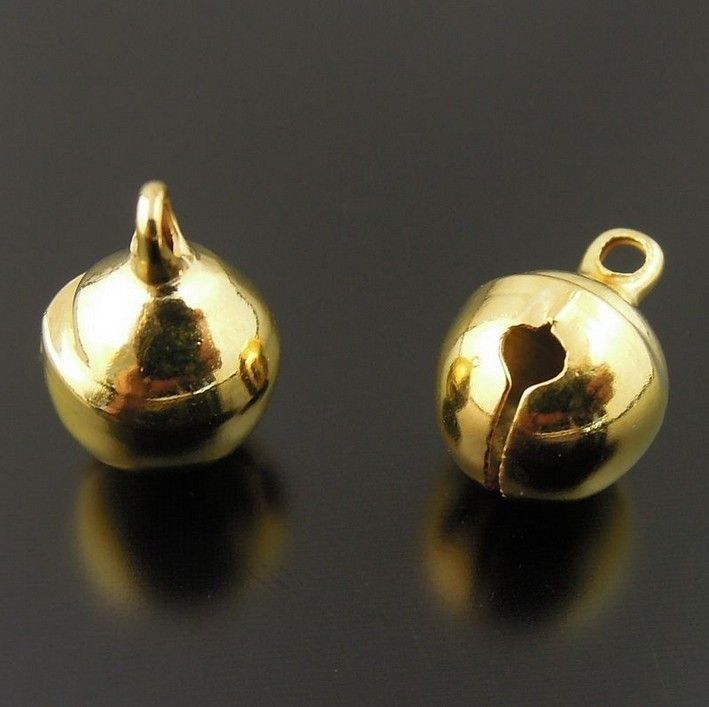 500 JINGLE BELLS Beads Charms Christmas Gold Bells 6mm Silver Gold Wholsesale