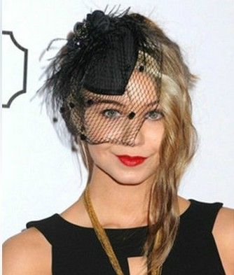 black hat with netting