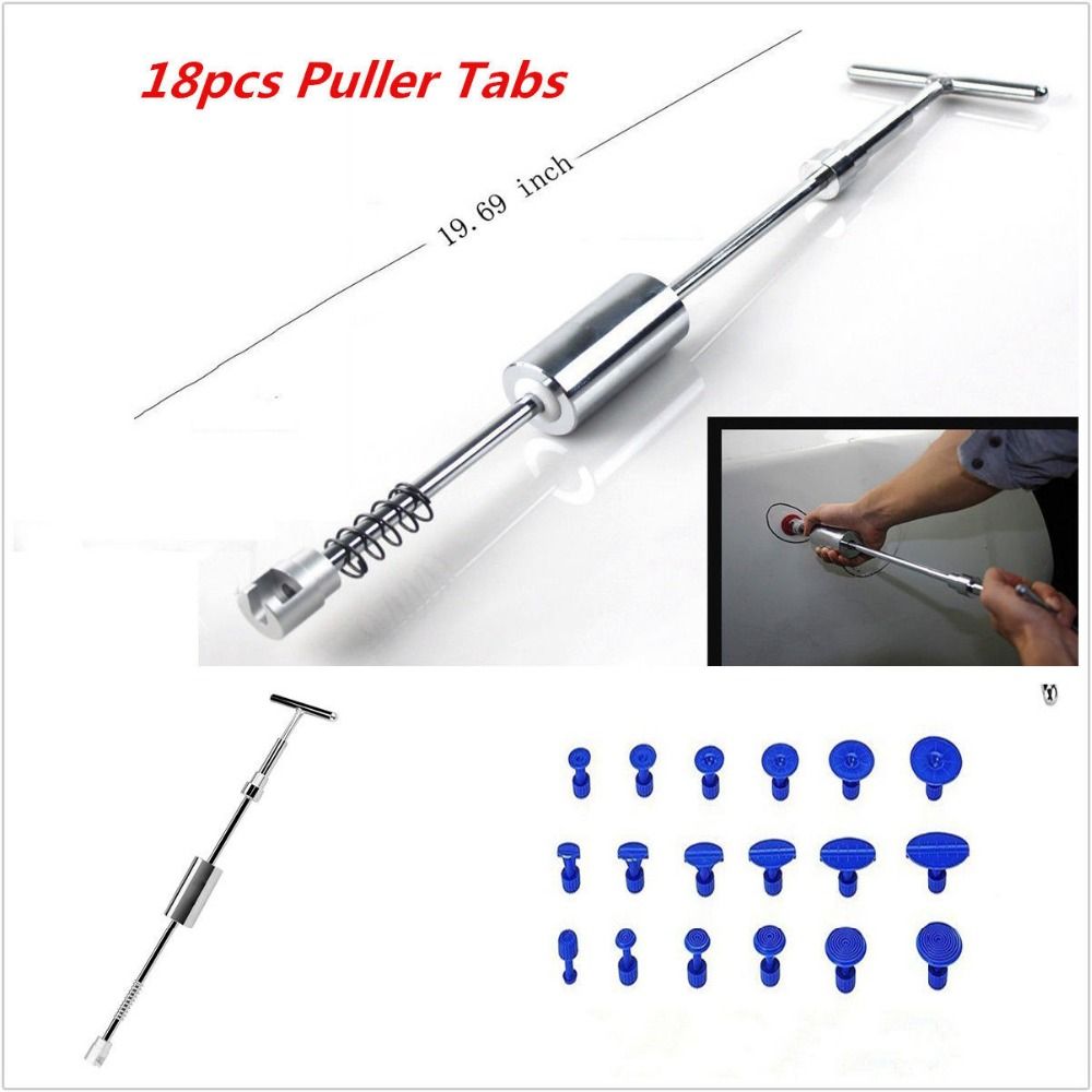 PRO Slide Hammer Glue Puller 18 Puller Tabs Body PDR Paintless Dent