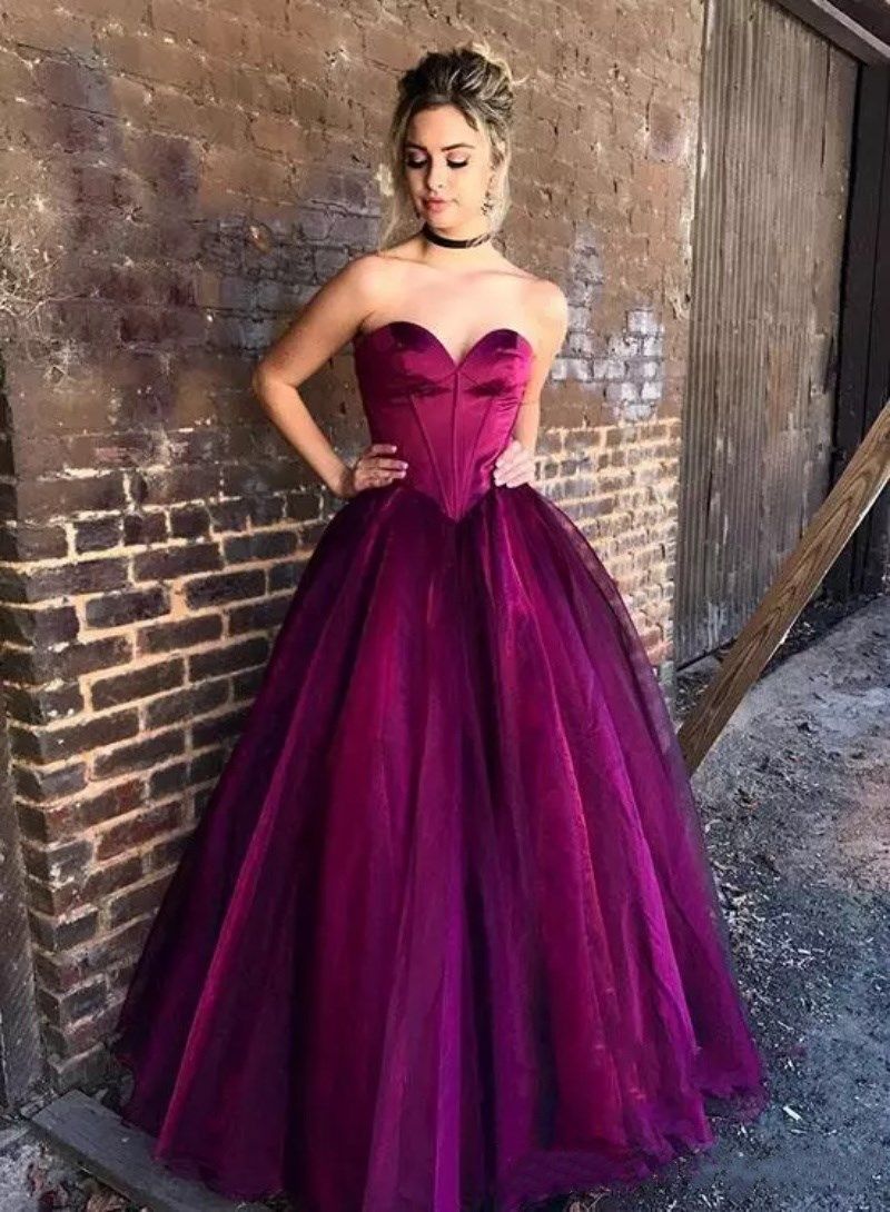 long prom dresses grape