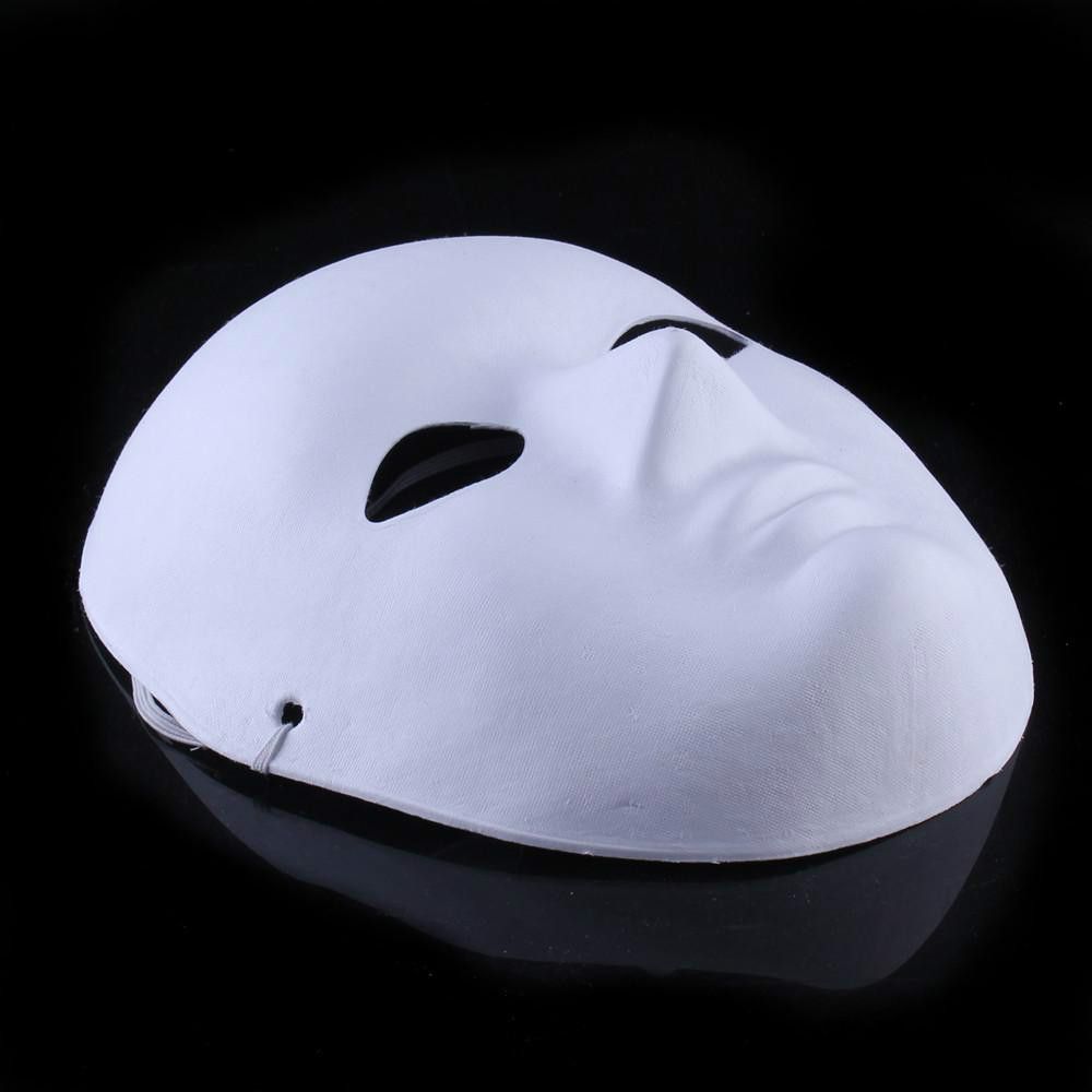 DIY Femme Homme Blanc Masques Visage Costume Peint À La Main Pour Halloween  Mascarade Fête Cosplay Masques Masques Vierges Du 0,95 €