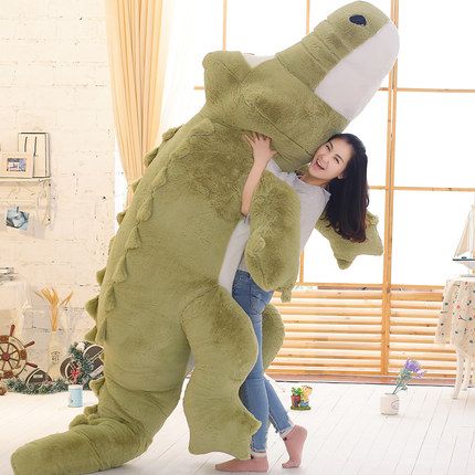large stuffed crocodile
