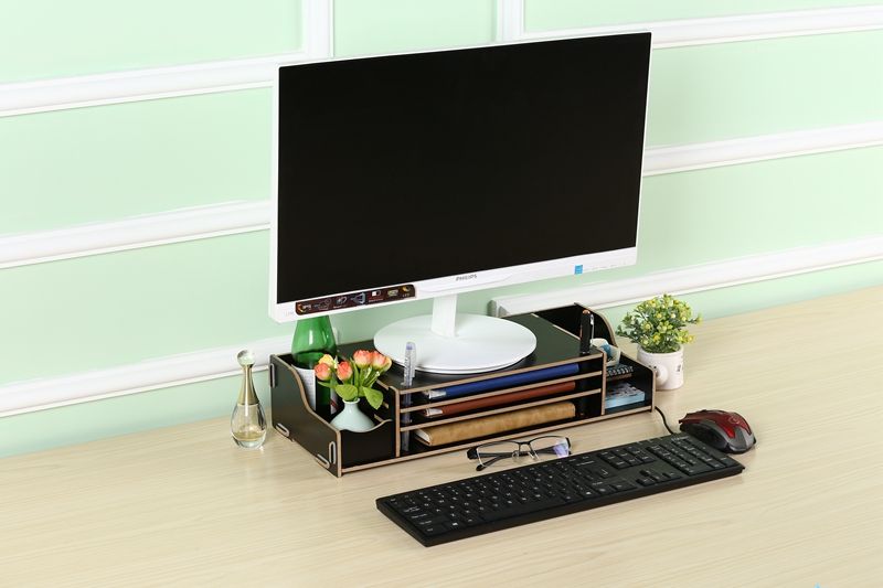 2020 Diy Wood Computer Stand Riser Monitor Shelf Holder Desktop