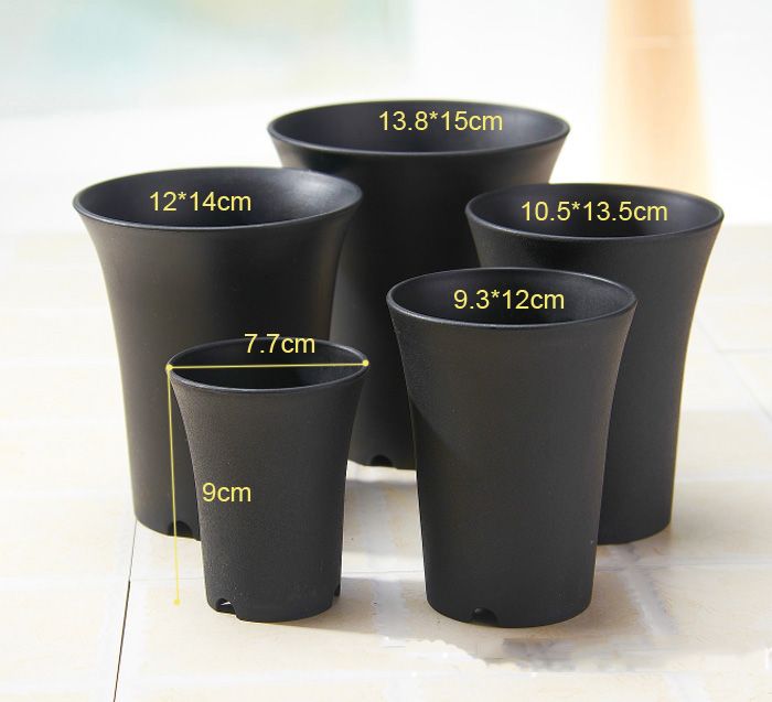 Best Quality 4 Inch Diameter 5.1 Inch Height Dull Polish Plastic Pots