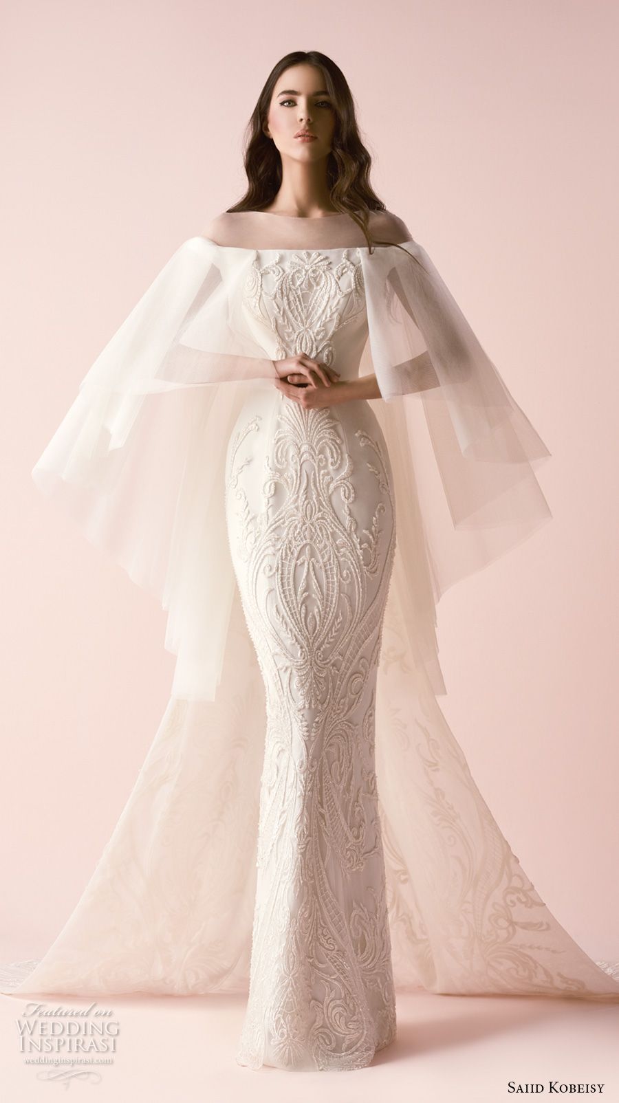 wedding dress with angel sleeves