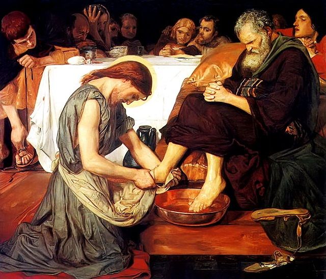 2020 Framed Print Last Supper Christ Washing Feet