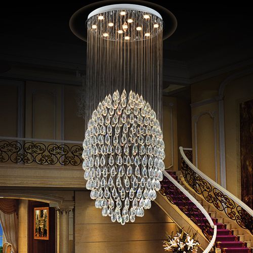 Araña de Cristal LED moderno gota de lluvia esfera de la Lámpara Comedor Accesorio de iluminación 