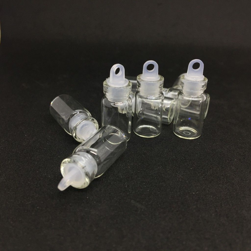 Mini petit bouchon bouteilles en verre clair vide pots flacons pendentifs uk 