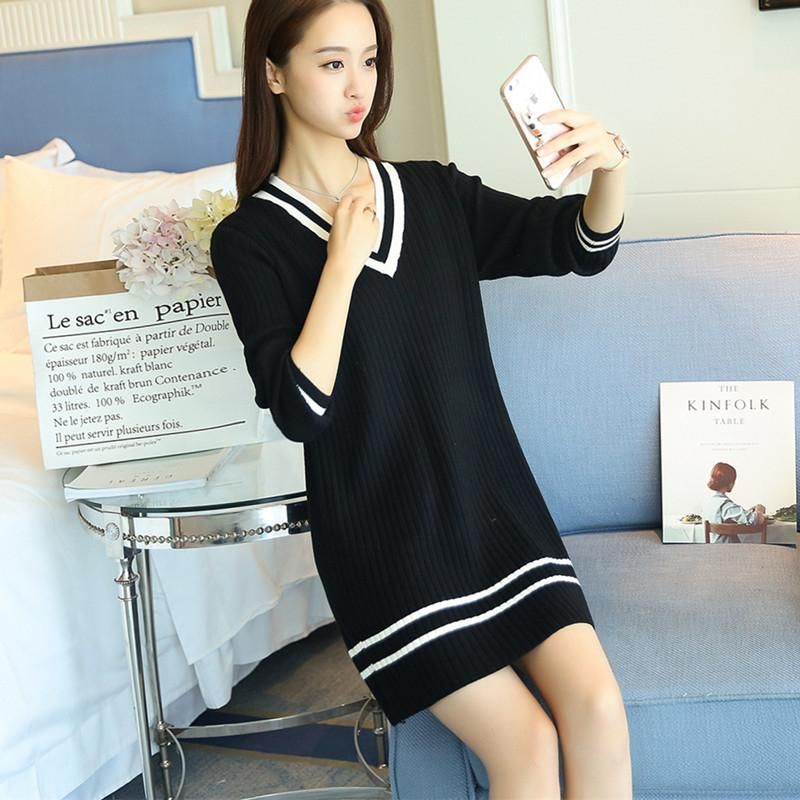 korean sweater dress