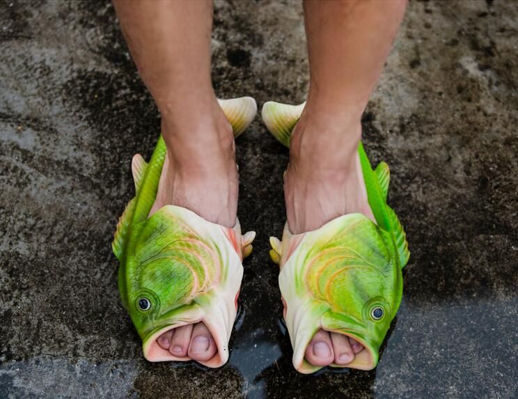 novelty fish slippers