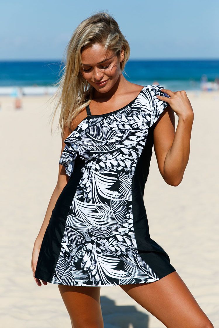 swim dress and shorts