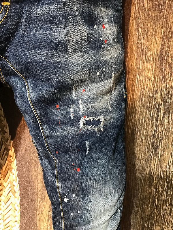 dsq jeans paint