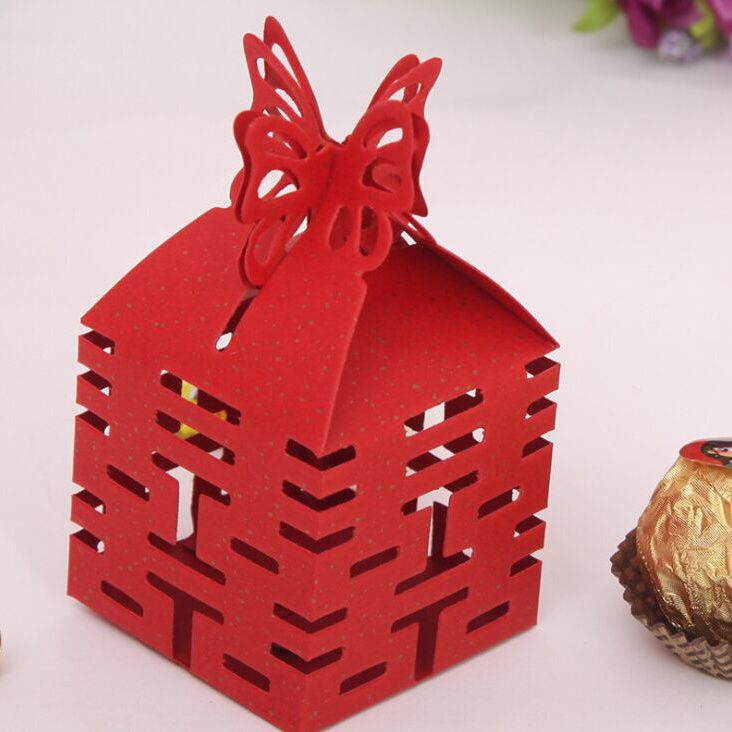 Wholesale Decoupage Chinese Wedding Favor Boxes Butterfly Double