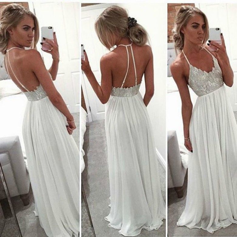 white boho formal dress