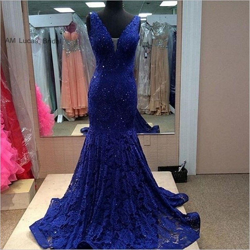 royal blue reception dress