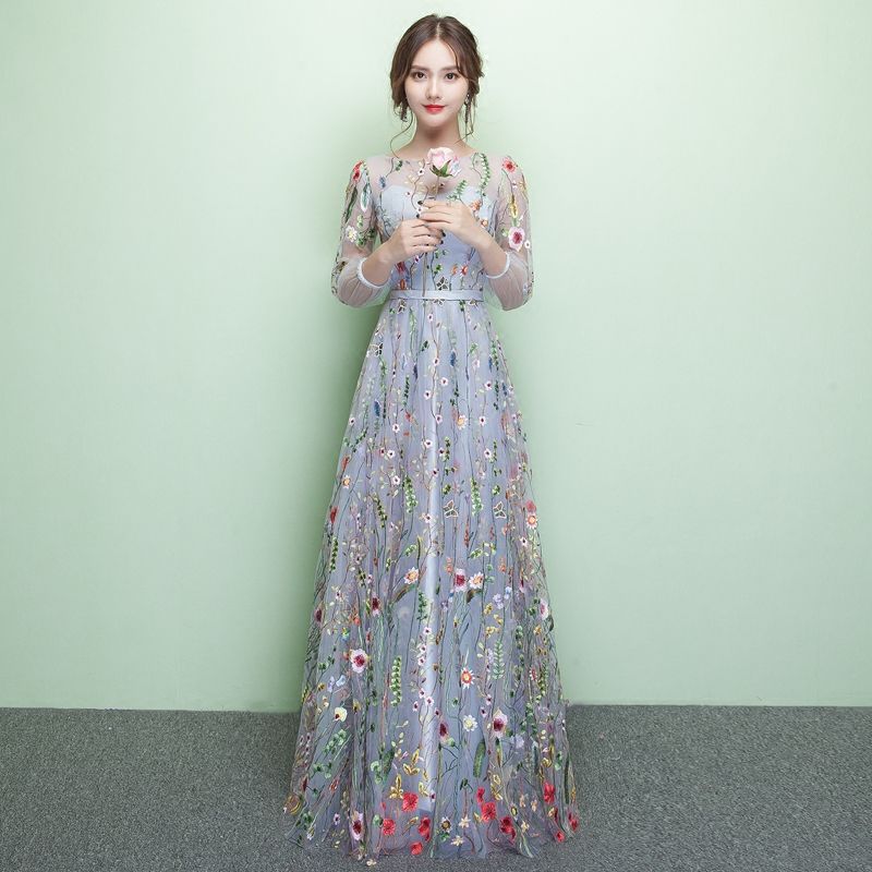 Partido Bordado Vestidos bohemio floral flor bordado vintage manga corta  Boho malla transparente Vestidos mujeres vestidos|dress floral|embroidery  dressdress women - AliExpress