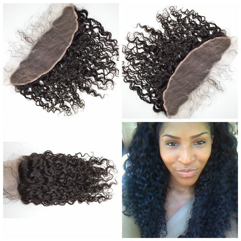 Brazilian Curly Hair 13*4 Lace Frontal Closure With main image 0