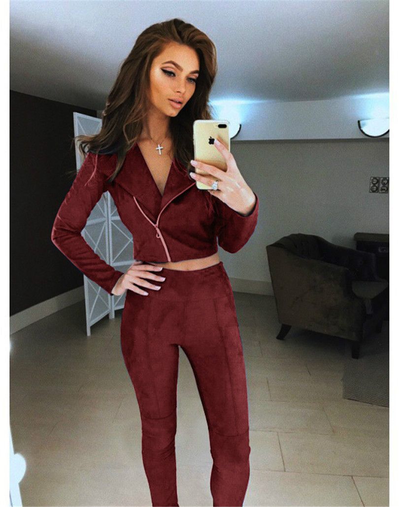 suede tracksuit