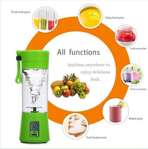 usb electric fruit juicer handheld saft mixer saft tasse flasche grün