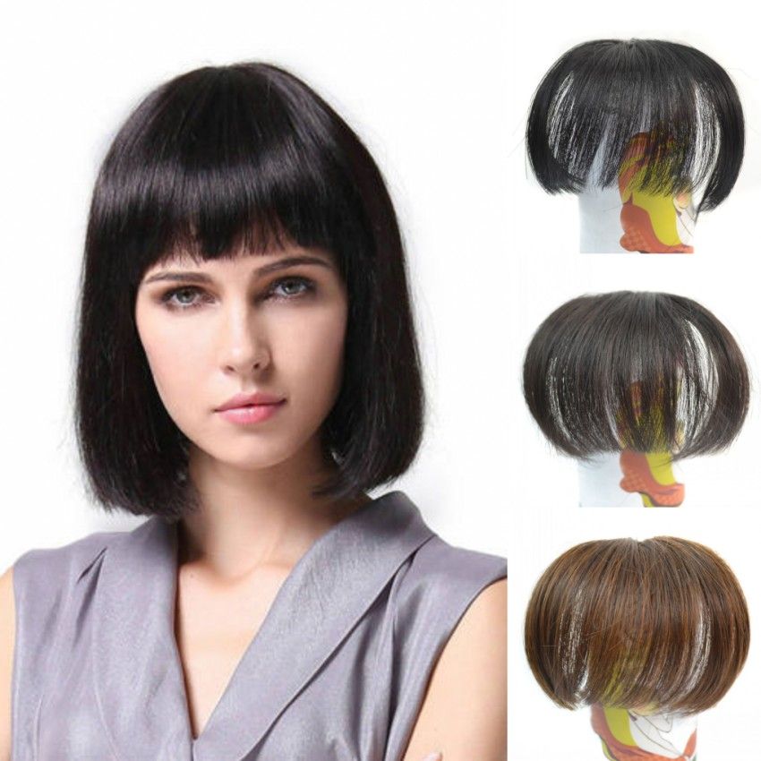 Sara 100 Human Hair Bang Clip In Neat Bangs Straight Hair Clip In