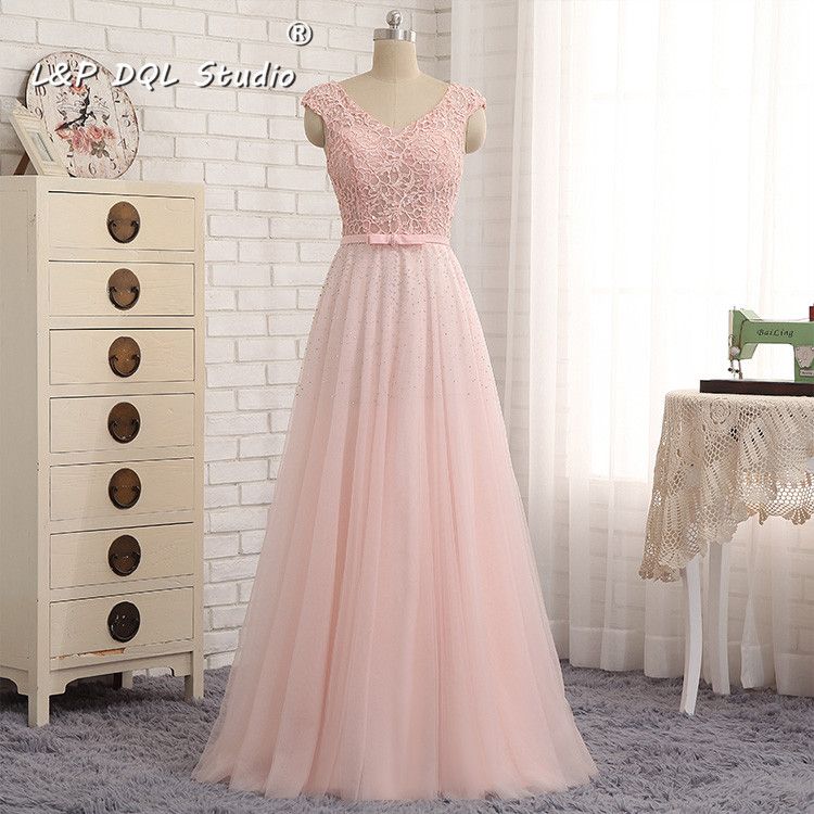 Robe de soiree rose pale Clearance