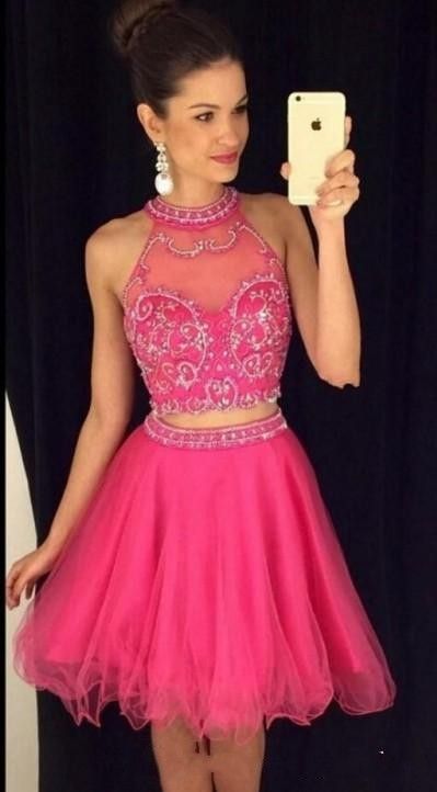hot pink homecoming dresses 2019
