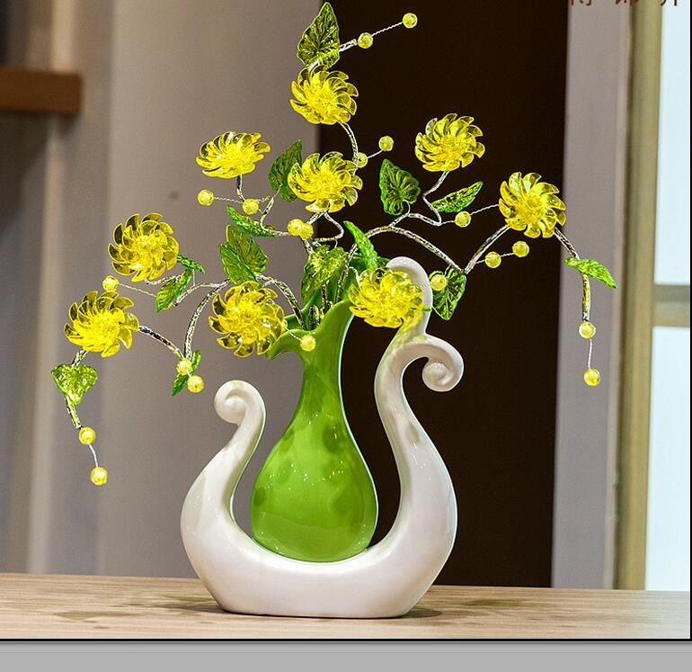 Modern Lucky Birds 15 Shapes Ceramic Vase For Home Decor Tabletop