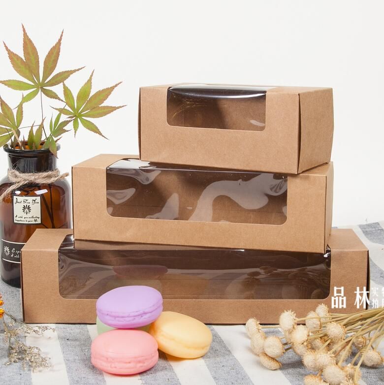 Boîte En Papier Kraft, Boîte Cadeau En Papier Brun À Fenêtre ...